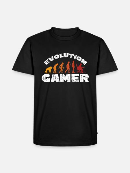Evolution Gamer - Men's Premium Organic T-Shirt - black