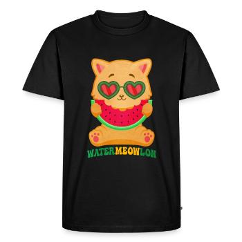 Pastèque - T-shirt Premium bio Homme - noir - Devant - Nico (187cm)