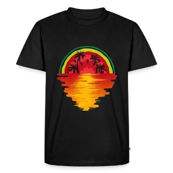 Pastèque - T-shirt Premium bio Homme - noir - Devant - Nico (187cm)
