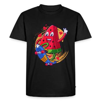Pastèque - T-shirt Premium bio Homme - noir - Devant - Nico (187cm)