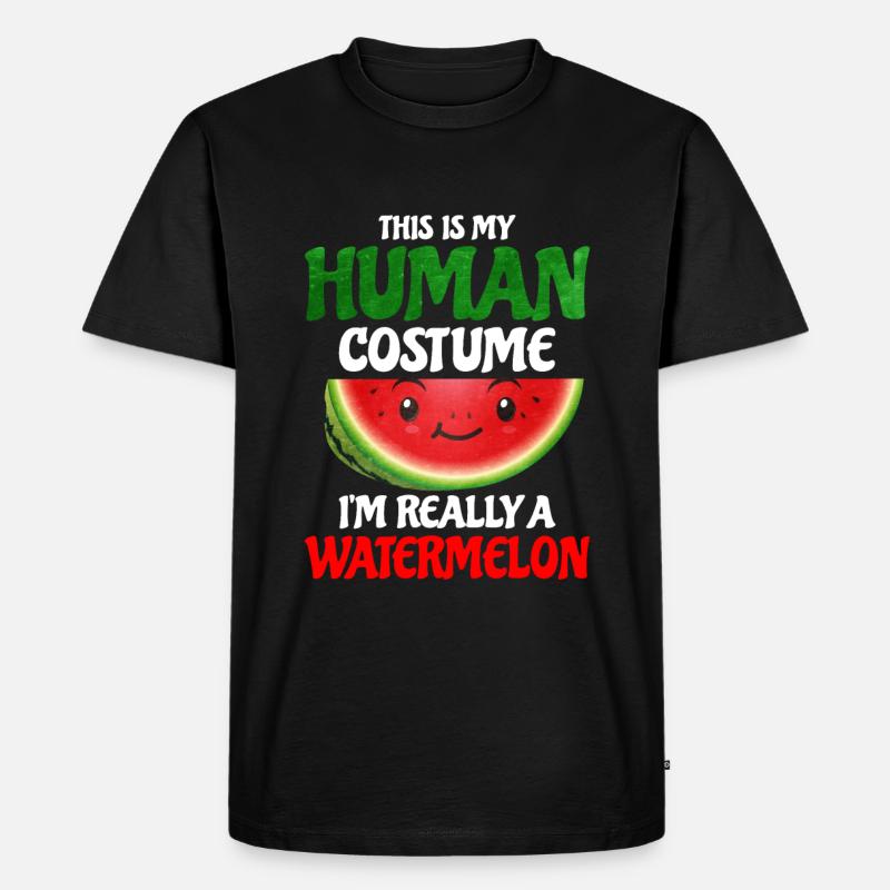 Wassermelone - Männer Premium Bio T-Shirt - Schwarz