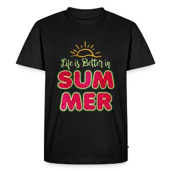 Pastèque - T-shirt Premium bio Homme - noir - Devant - Nico (187cm)