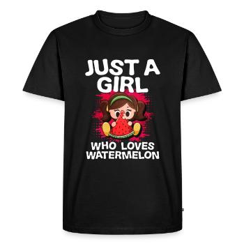 Pastèque - T-shirt Premium bio Homme - noir - Devant - Nico (187cm)