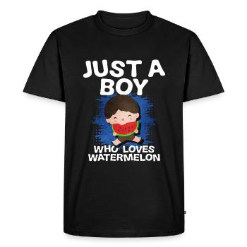 Pastèque - T-shirt Premium bio Homme - noir - Devant - Nico (187cm)