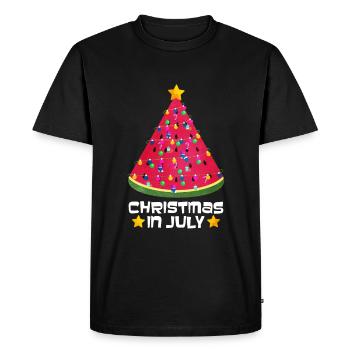 Pastèque - T-shirt Premium bio Homme - noir - Devant - Nico (187cm)