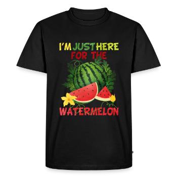 Pastèque - T-shirt Premium bio Homme - noir - Devant - Nico (187cm)