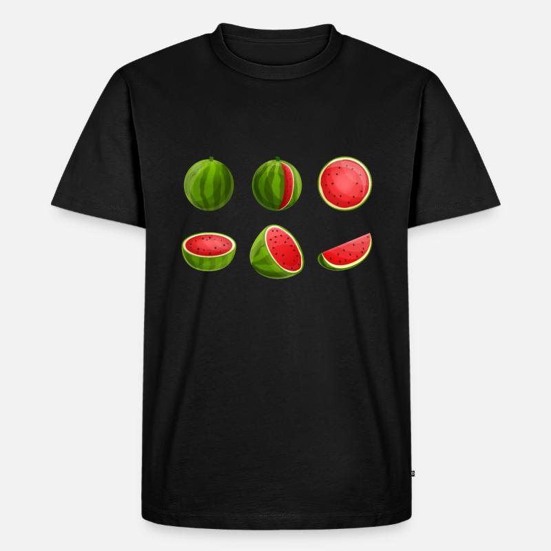 Wassermelone - Männer Premium Bio T-Shirt - Schwarz