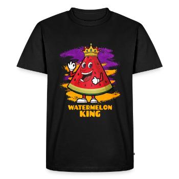 Pastèque - T-shirt Premium bio Homme - noir - Devant - Nico (187cm)