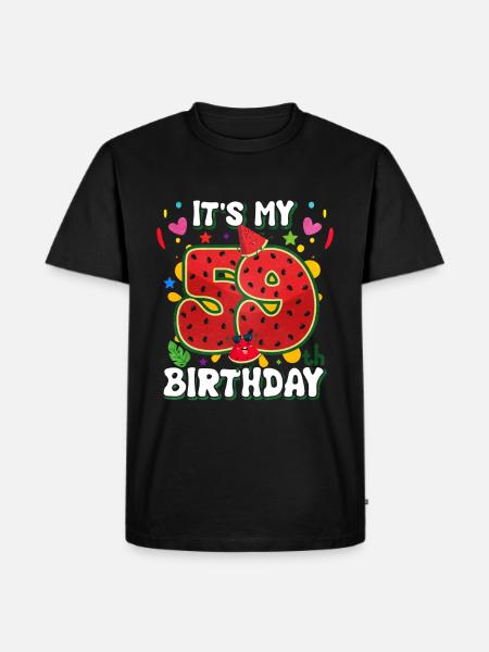 59e anniversaire Pastèque - T-shirt Premium bio Homme - noir