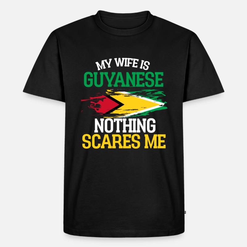 Guyana - Männer Premium Bio T-Shirt - Schwarz