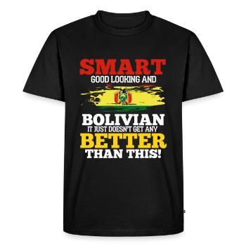 Bolivie - T-shirt Premium bio Homme - noir - Devant - Nico (187cm)