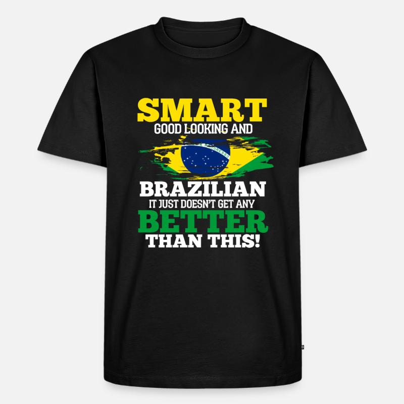 Brasilien - Männer Premium Bio T-Shirt - Schwarz