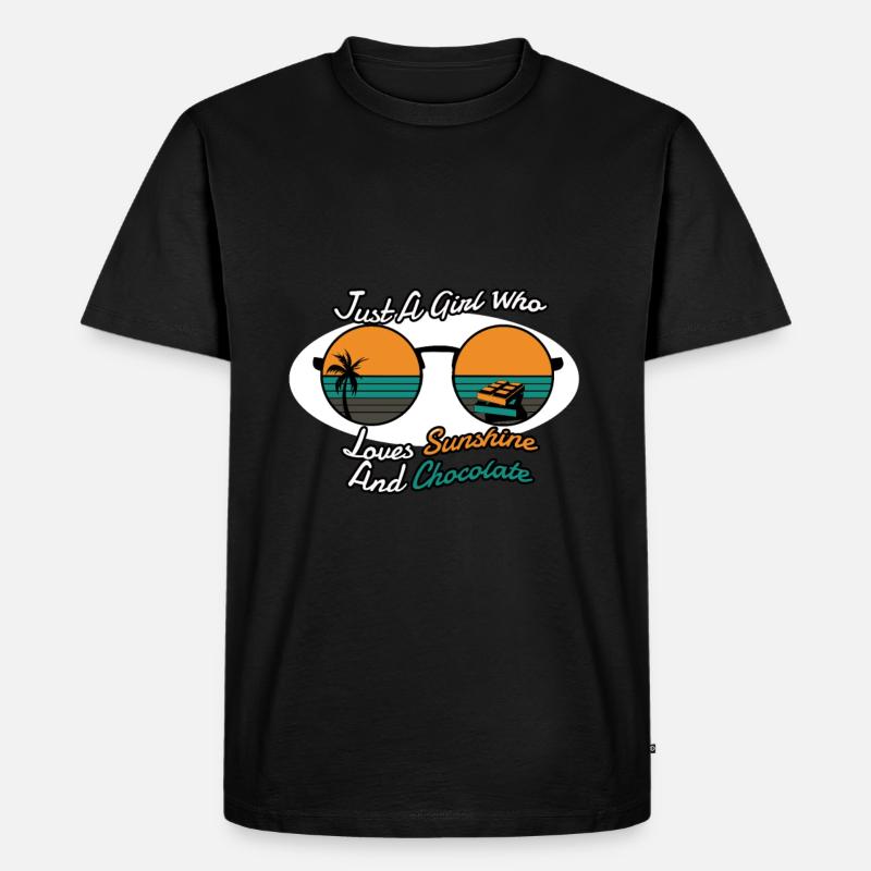 Schokolade - Männer Premium Bio T-Shirt - Schwarz