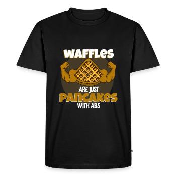 Gaufre - T-shirt Premium bio Homme - noir - Devant - Nico (187cm)