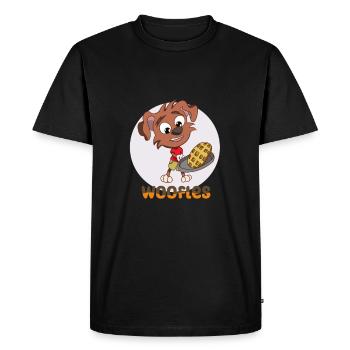 Gaufre - T-shirt Premium bio Homme - noir - Devant - Nico (187cm)