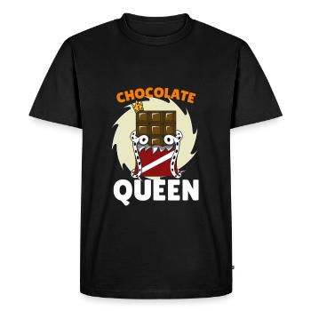 Chocolate - Men's Premium Organic T-Shirt - black - Front - Nico (187cm)