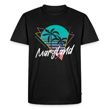 Maryland - T-shirt Premium bio Homme - noir - Devant - Nico (187cm)