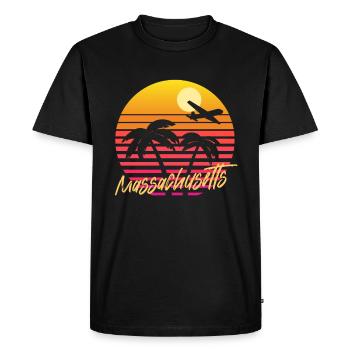 Massachusetts - T-shirt Premium bio Homme - noir - Devant - Nico (187cm)