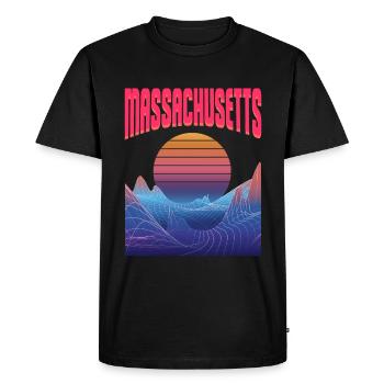 Massachusetts - T-shirt Premium bio Homme - noir - Devant - Nico (187cm)