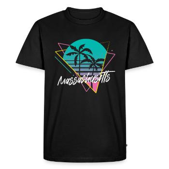 Massachusetts - T-shirt Premium bio Homme - noir - Devant - Nico (187cm)