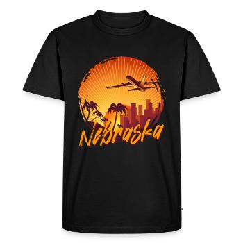 Nebraska - Men's Premium Organic T-Shirt - black - Front - Nico (187cm)