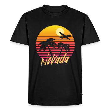 Nevada - Men's Premium Organic T-Shirt - black - Front - Nico (187cm)