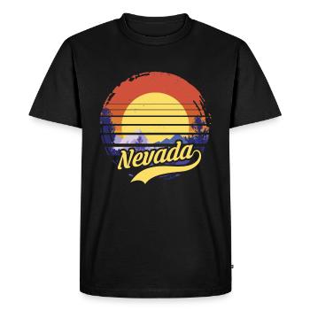 Nevada - Men's Premium Organic T-Shirt - black - Front - Nico (187cm)