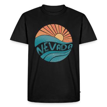 Nevada - Men's Premium Organic T-Shirt - black - Front - Nico (187cm)