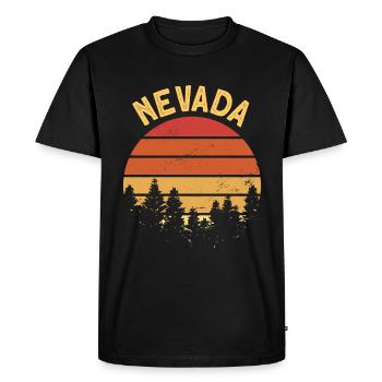 Nevada - Men's Premium Organic T-Shirt - black - Front - Nico (187cm)
