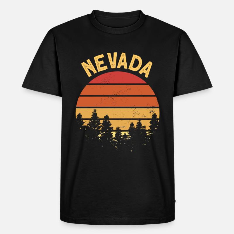 Nevada - Männer Premium Bio T-Shirt - Schwarz