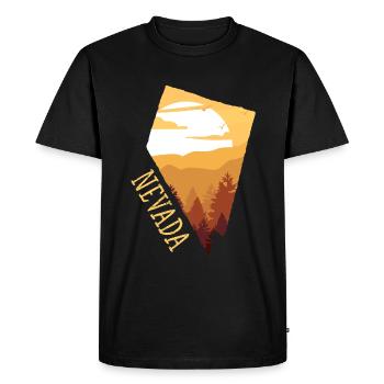 Nevada - Men's Premium Organic T-Shirt - black - Front - Nico (187cm)