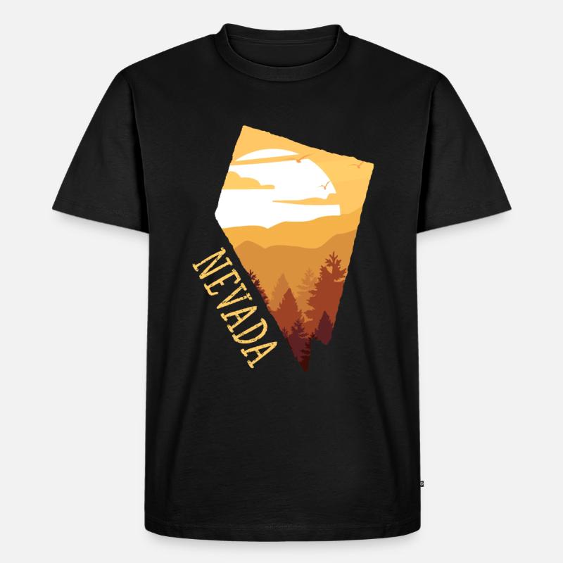 Nevada - Männer Premium Bio T-Shirt - Schwarz