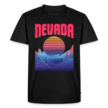 Nevada - Men's Premium Organic T-Shirt - black - Front - Nico (187cm)