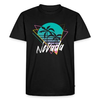 Nevada - Men's Premium Organic T-Shirt - black - Front - Nico (187cm)
