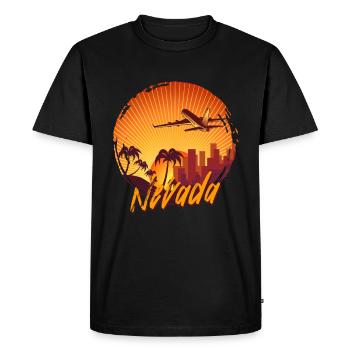 Nevada - Men's Premium Organic T-Shirt - black - Front - Nico (187cm)