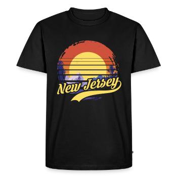 New Jersey - Men's Premium Organic T-Shirt - black - Front - Nico (187cm)