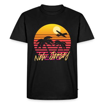 New Jersey - Men's Premium Organic T-Shirt - black - Front - Nico (187cm)
