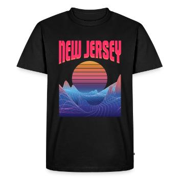 New Jersey - Men's Premium Organic T-Shirt - black - Front - Nico (187cm)