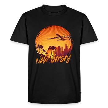 New Jersey - T-shirt Premium bio Homme - noir - Devant - Nico (187cm)