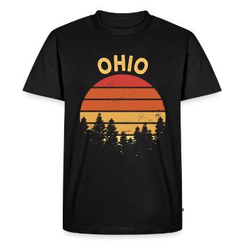 Ohio - Men's Premium Organic T-Shirt - black - Front - Nico (187cm)