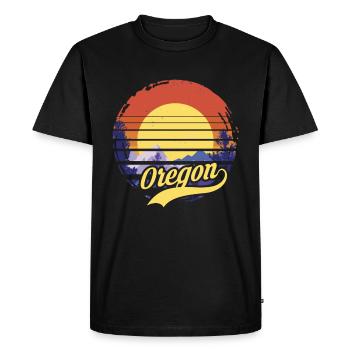 Oregon - T-shirt Premium bio Homme - noir - Devant - Nico (187cm)