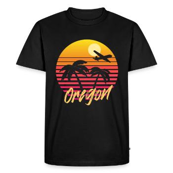 Oregon - T-shirt Premium bio Homme - noir - Devant - Nico (187cm)