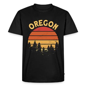 Oregon - T-shirt Premium bio Homme - noir - Devant - Nico (187cm)