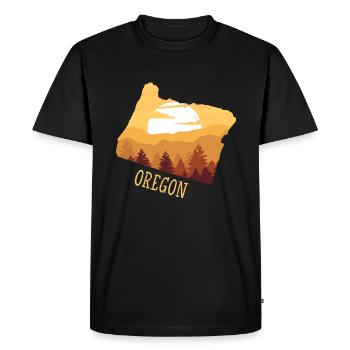 Oregon - T-shirt Premium bio Homme - noir - Devant - Nico (187cm)