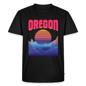 Oregon - T-shirt Premium bio Homme - noir - Devant - Nico (187cm)