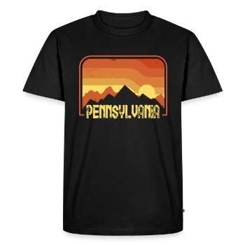 Pennsylvanie - T-shirt Premium bio Homme - noir - Devant - Nico (187cm)