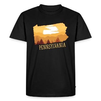 Pennsylvanie - T-shirt Premium bio Homme - noir - Devant - Nico (187cm)
