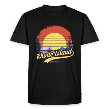 Rhode Island - T-shirt Premium bio Homme - noir - Devant - Nico (187cm)