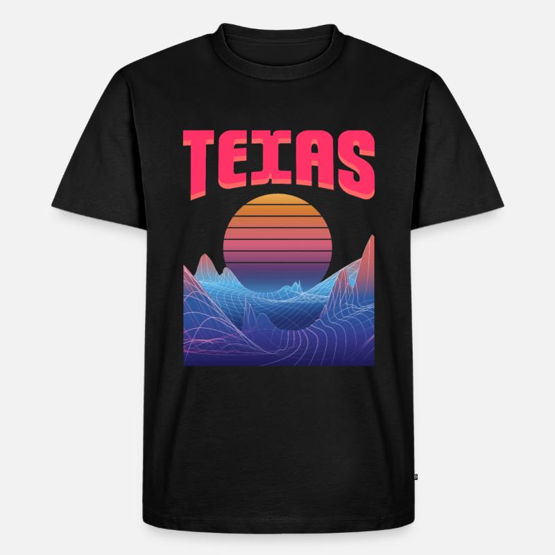 Texas - Männer Premium Bio T-Shirt - Schwarz