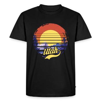 Utah - T-shirt Premium bio Homme - noir - Devant - Nico (187cm)